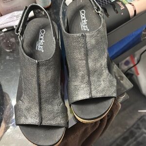 Corkys Women's Black Sandals